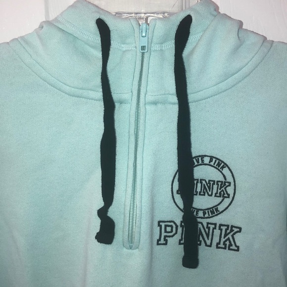 Pink Victoria’s Secret 1/4 Zip Hoodie - Picture 3 of 5